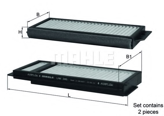 MAHLE ORIGINAL LAK 346/S Filter, interior air